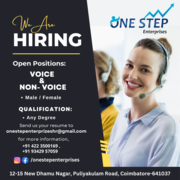 Onestep Enterprises hiring for Voice and non voice process jobs