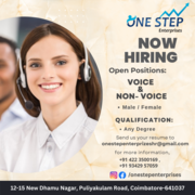 Onestep Enterprises Hiring For Voice and non voice process