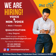 Voice and Non voice related jobs at Onestep enterprises