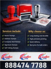 Rubber Stamp Rs. 100/- | Clear and Sharp Impressions | Contact Creativ